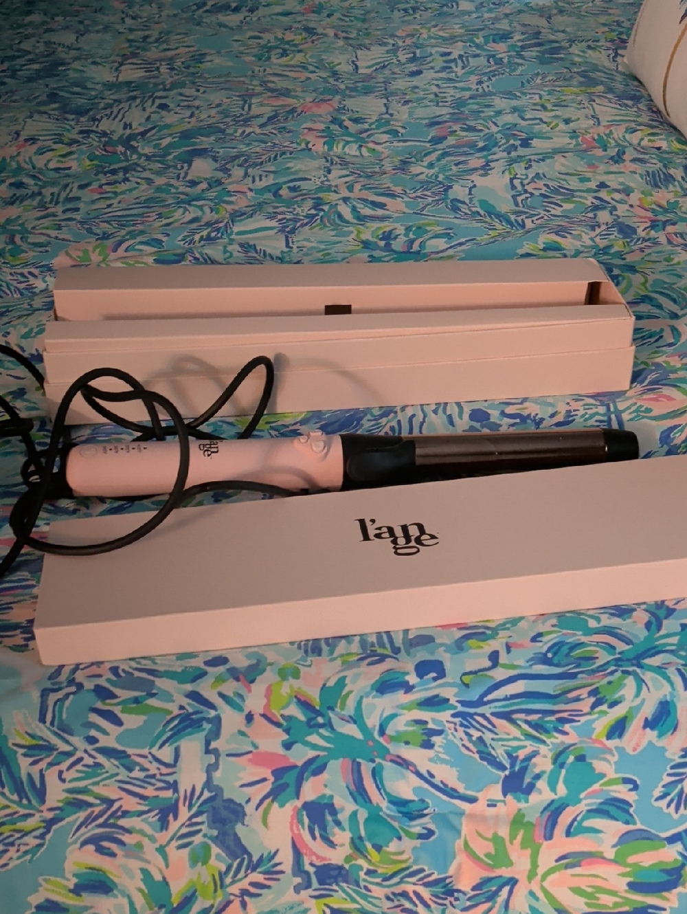 l'ange Pink Curling Wand - Pink Barrel